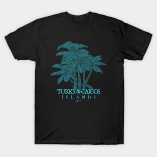 Turks & Caicos Islands Palm Trees T-Shirt